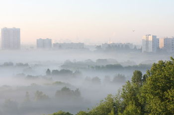 Москва в тумане.