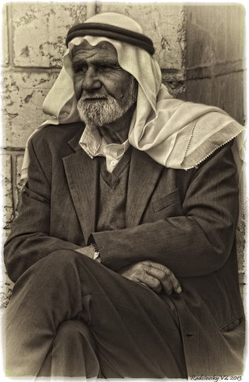 An elderly Arab in Nazareth