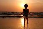 Владимир Башкарев : Girl and sunset 